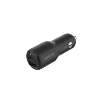 Belkin BOOST CHARGE™ 42W avtomobilski polnilnik z dvojno oskrbo z energijo PPS - 30W USB-C in 12W USB-A, črn