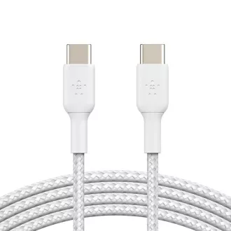 Belkin BOOST CHARGE™ USB-C/USB-C kabel, 2 m, bel - trpežen Belkin BOOST CHARGE™ USB-C/USB-C kabel, 2 m, bel - trpežen
