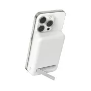 Belkin BOOST CHARGE™ Qi2 magnetna brezžična napajalna baterija s stojalom, 10000 mAh, 15 W, bela