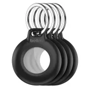 Belkin Secure AirTag etui z vodoodpornim obeskom za ključe - črn - 4pack