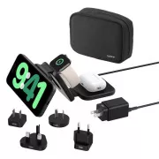Belkin BOOST CHARGE™ PRO Qi2 3v1 Brezžična zložljiva potovalna podloga za iPhone/Apple Watch/AirPods, črna   adapterji