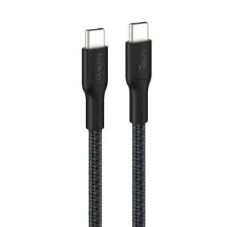 Belkin BOOST CHARGE PRO USB-C/USB-C kabel 240 W, 3 m, črn – trpežen