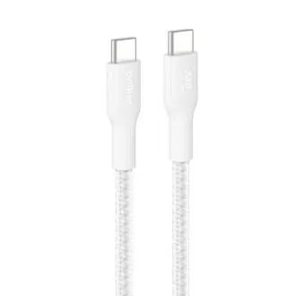 Belkin BOOST CHARGE PRO USB-C/USB-C kabel 240 W, 3 m, bel – trpežen Belkin BOOST CHARGE PRO USB-C/USB-C kabel 240 W, 3 m, bel – trpežen