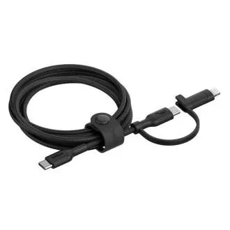 Belkin BOOST CHARGE PRO 2-v-1 kabel USB-C in Lightning, 1,5 m, črn – trpežen
