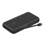Belkin BOOST CHARGE USB-C Power Delivery prenosna baterija z vgrajenim kablom USB-C, 20000 mAh, 30 W, črna