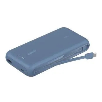 Belkin BOOST CHARGE USB-C Power Delivery prenosna baterija z vgrajenim kablom USB-C, 20000 mAh, 30 W, modra