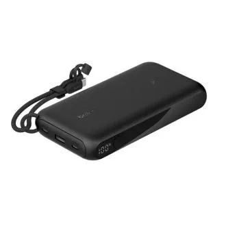 Belkin BOOST CHARGE USB-C Power Delivery prenosna baterija z zaslonom, 20000 mAh, 20 W, črna Belkin BOOST CHARGE USB-C Power Delivery prenosna baterija z zaslonom, 20000 mAh, 20 W, črna