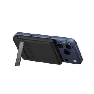 Belkin BOOST CHARGE Qi2 magnetna brezžična powerbanka s stojalom, 5000 mAh, tanka, črna Belkin BOOST CHARGE Qi2 magnetna brezžična powerbanka s stojalom, 5000 mAh, tanka, črna
