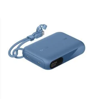 Belkin BOOST CHARGE USB-C Power Delivery prenosna baterija z zaslonom, 10.000 mAh, 20 W, modra Belkin BOOST CHARGE USB-C Power Delivery prenosna baterija z zaslonom, 10.000 mAh, 20 W, modra