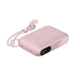 Belkin BOOST CHARGE USB-C Power Delivery prenosna baterija z zaslonom, 10.000 mAh, 20 W, roza Belkin BOOST CHARGE USB-C Power Delivery prenosna baterija z zaslonom, 10.000 mAh, 20 W, roza