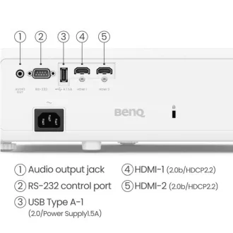 BenQ DLP projektor TK710STi 4K UHD 3840x2160/3200 ANSI lm/0,69÷0,83/600000:1/2×HDMI/95% Rec.709/5Wrepro