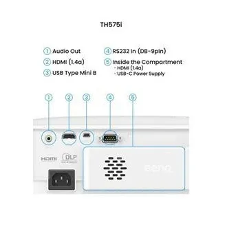 BenQ DLP projektor TH575i 1920x1080 FHD/3800 ANSI lm/1,49÷1,64/15000:1/HDMI/repro - Projektor za domači kino in PS5/Xbox BenQ DLP projektor TH575i 1920x1080 FHD/3800 ANSI lm/1,49÷1,64/15000:1/HDMI/repro - Projektor za domači kino in PS5/Xbox