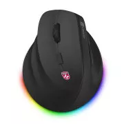 CONNECT IT FOR HEALTH Cloudy Left brezžična navpična miška za levičarje, RGB osvetlitev, 2xBT, USB BLACK