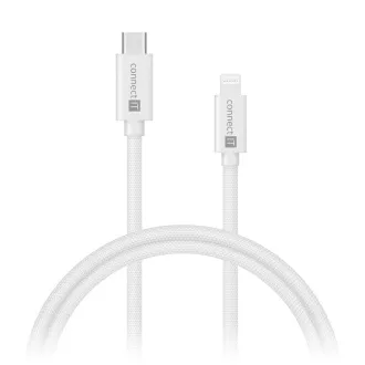 CONNECT IT Wirez kabel USB-C -> Lightning, 27 W, 1 m, BELI