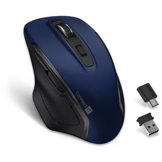 CONNECT IT Dual SmartSwitch Brezžična miška, USB-A   C ( 1x brezplačna baterija AA), MODRA