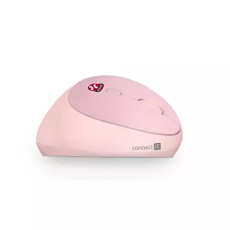 CONNECT IT FOR HEALTH LADIES PINK ergonomska vertikalna miška, brezžična