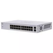 Cisco CBS110 Neupravljan 24-priključek GE, 2x1G SFP v skupni rabi - REFRESH