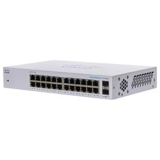 Cisco CBS110 Neupravljan 24-priključek GE, 2x1G SFP v skupni rabi - REFRESH