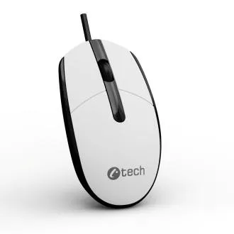 Miška C-TECH WM-10, USB, 1200 DPI, belo-črna
