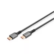 Digitus DP kabel PREMIUM DP2.1 1m 16K@60Hz, UHD, 80Gbps, Alu