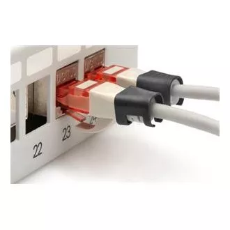 DIGITUS Barvne sponke za povezovalni kabel, pakiranje 100 kosov, črne