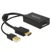 Delock Adapter HDMI-A moški > Displayport 1.2 ženski črn