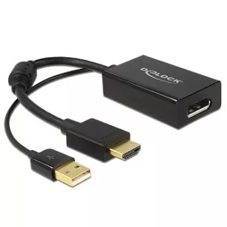 Delock Adapter HDMI-A moški > Displayport 1.2 ženski črn