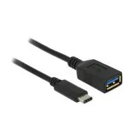 Delock Adapter USB SuperSpeed (USB 3.1, Gen 1) USB Type-C™ moški > USB Type A ženski 15 cm črn