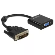 Delock črni adapter DVI-D 24 1 moški > VGA ženska