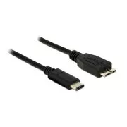 Delock Black SuperSpeed USB 10 Gbps (USB 3.1, Gen 2) USB tipa C™ moški in USB tipa Micro-B moški 1 m