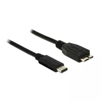 Delock Black SuperSpeed USB 10 Gbps (USB 3.1, Gen 2) USB tipa C™ moški in USB tipa Micro-B moški 1 m
