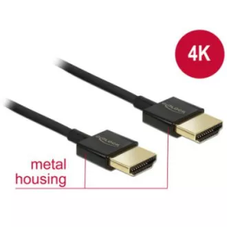 Delock Hitri kabel HDMI z ethernetom - HDMI-A moški > HDMI-A moški 3D 4K 3m Active Slim Premium