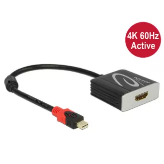 Delock Adapter mini Displayport 1.2 moški > HDMI ženski 4K 60 Hz aktiven