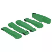 Delock Pritrdilni elementi s kavljem in zanko L 300 mm x Š 20 mm 5 kosov z zanko zelene barve
