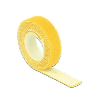 Delock Pritrdilni elementi s kavljem in zanko L 1 m x Š 13 mm zvitek rumene barve Delock Pritrdilni elementi s kavljem in zanko L 1 m x Š 13 mm zvitek rumene barve