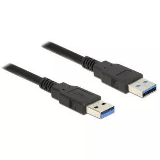 Delock kabel USB 3.0 tip A (moški) > USB 3.0 tip A (moški), 0,5 m, črn