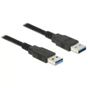 Delock Kabel USB 3.0 Type-A moški > USB 3.0 Type-A moški 1,5 m črn