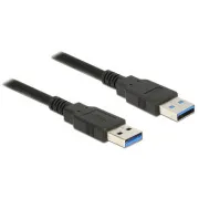 Delock Kabel USB 3.0 Type-A moški > USB 3.0 Type-A moški 5,0 m črn