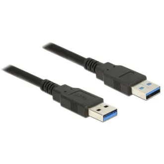 Delock Kabel USB 3.0 Type-A moški > USB 3.0 Type-A moški 5,0 m črn