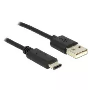Delock Kabel USB 2.0 Type-A moški > USB Type-C™ 2.0 moški 2.0 m črn
