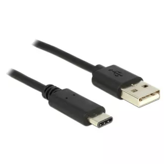 Delock Kabel USB 2.0 Type-A moški > USB Type-C™ 2.0 moški 2.0 m črn