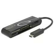 Delock USB 2.0 čitalnik kartic USB Type-C™ moški 5 rež
