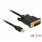Delock Kabel mini Displayport 1.1 moški > DVI 24 1 moški 2 m