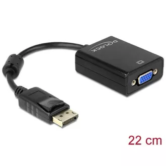 Delock Displayport adapter 1.2 moški > VGA ženski črn