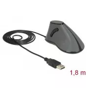 Delock Ergonomska vertikalna optična miška USB s 5 gumbi