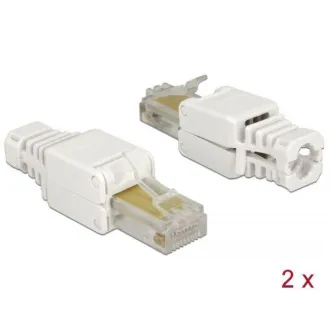 Delock RJ45 moški Cat.5e UTP brez orodja 2 kosa