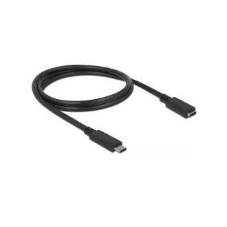 Delock SuperSpeed USB podaljšek (USB 3.1 Gen 1) USB Type-C™ moška in ženska vrata 3 A 1,0 m črna