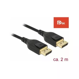 Delock DisplayPort kabel 8K 60 Hz 2 m DP 8K certificiran