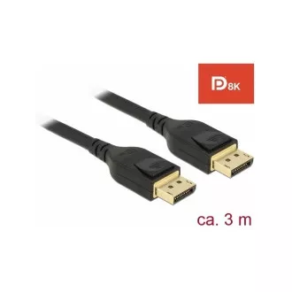 Delock DisplayPort kabel 8K 60 Hz 3 m DP 8K certificiran