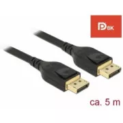 Delock DisplayPort kabel 8K 60 Hz 5 m DP 8K certificiran